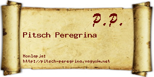 Pitsch Peregrina névjegykártya